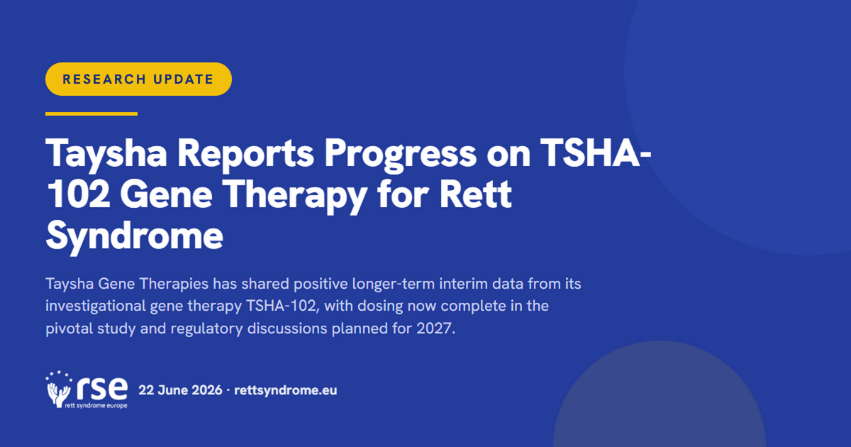 Taysha Reports Progress on TSHA-102 Gene Therapy for Rett Syndrome